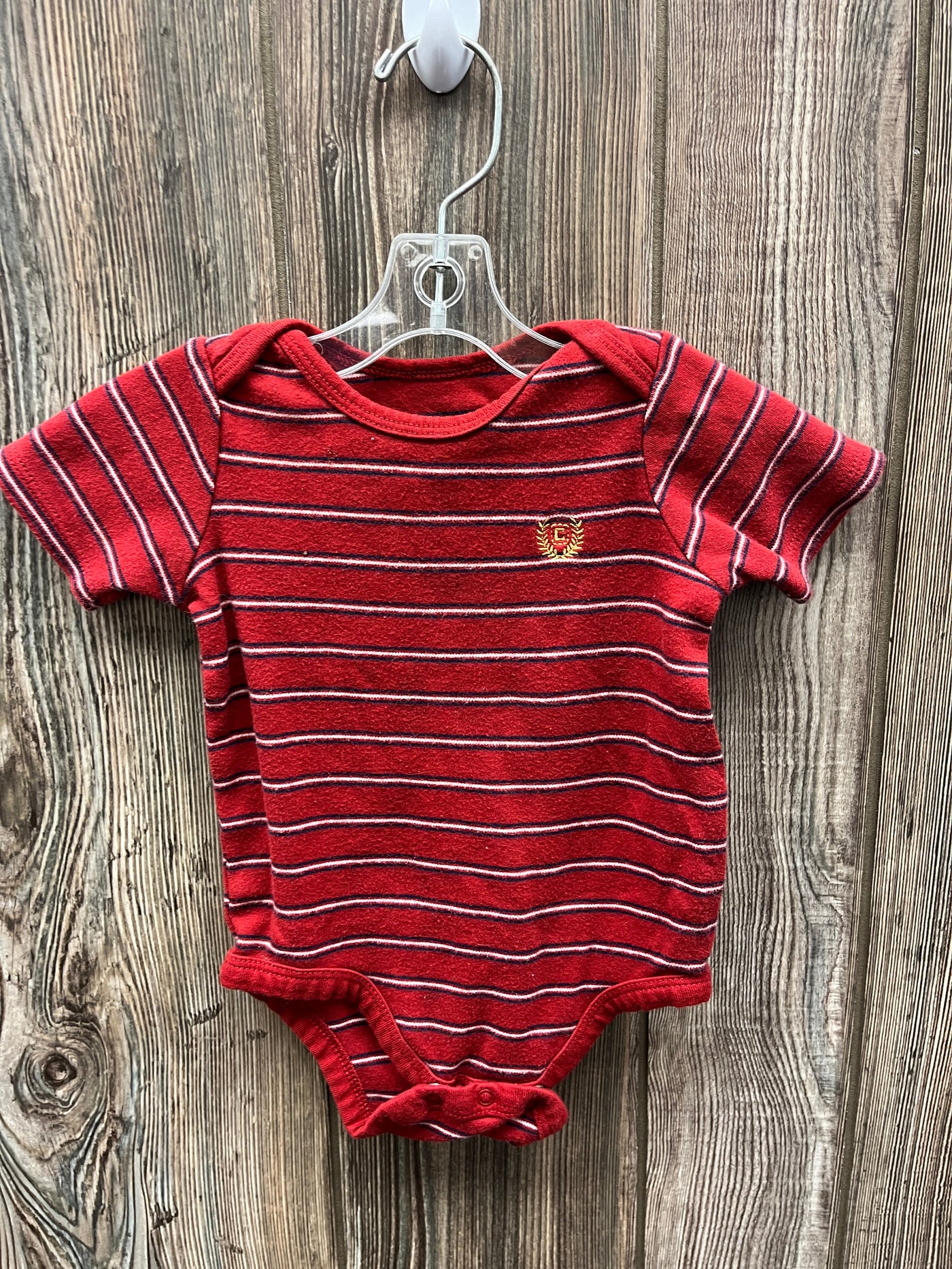 Boys 9 mo Red CHAPS Short Sleeve Onesie