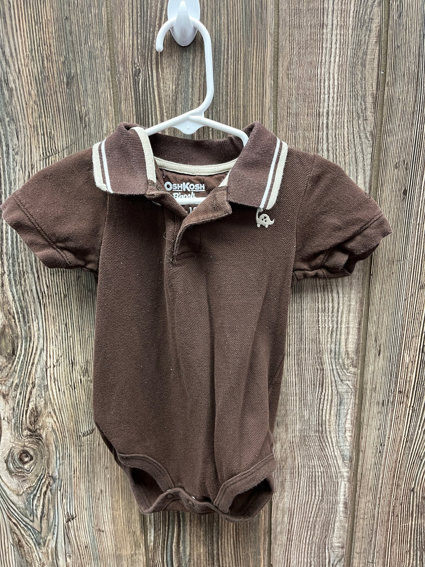 Boys 18 mo Brown Polo Short Sleeve Onesie