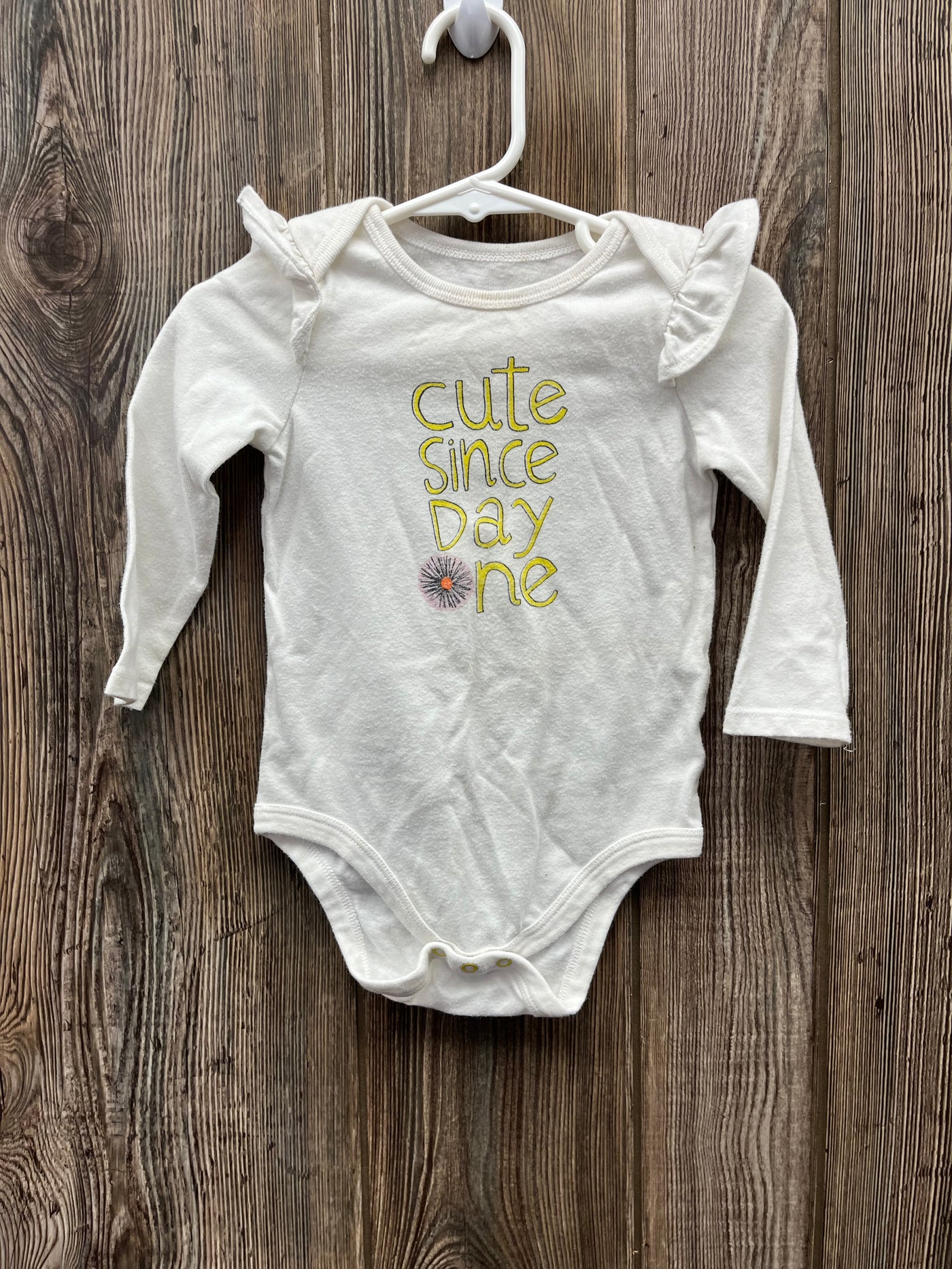 Girl 12 mo Cute Since Day One Onesie