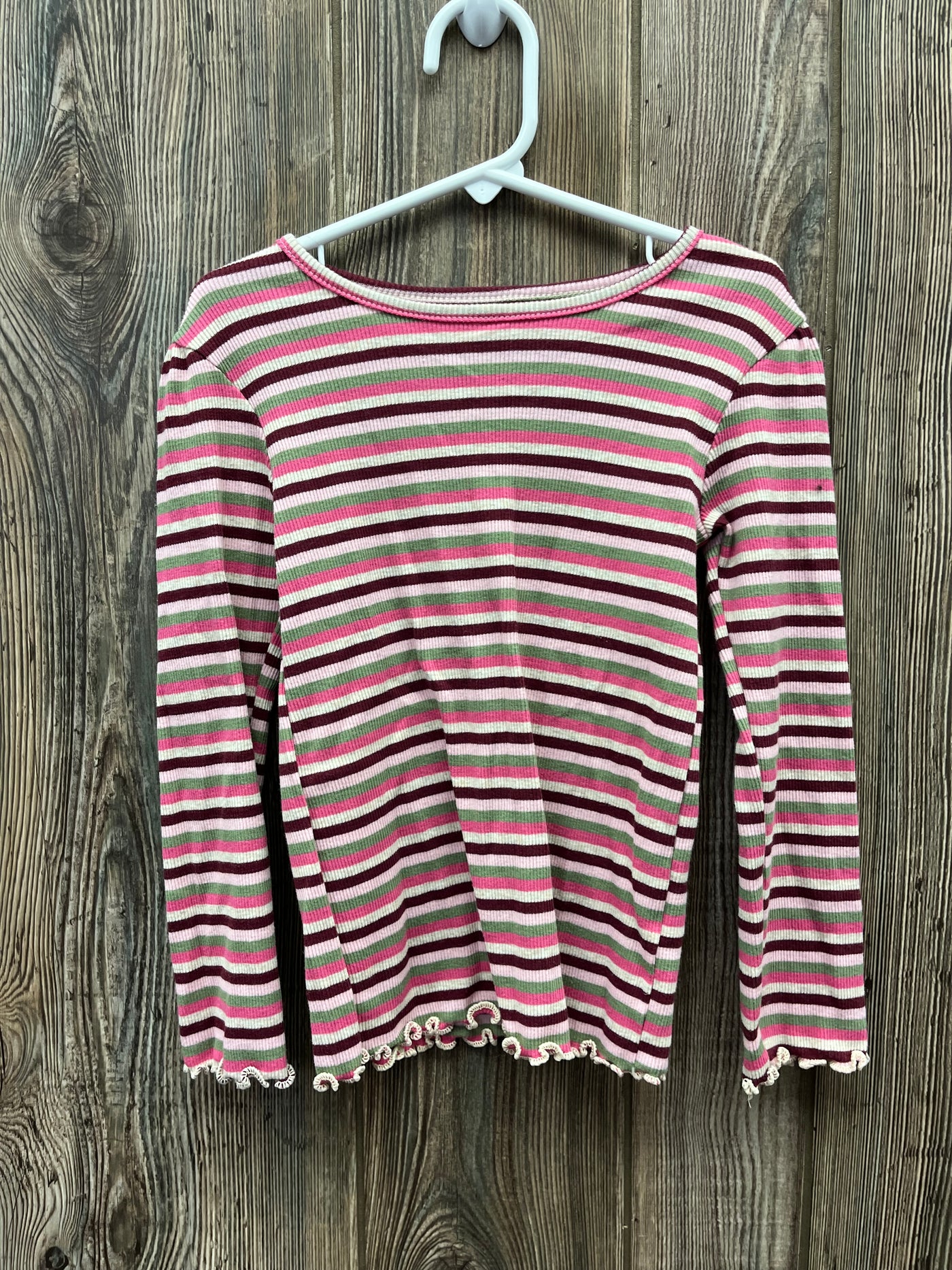 Girls 5T Pink Striped Long Sleeve Shirt