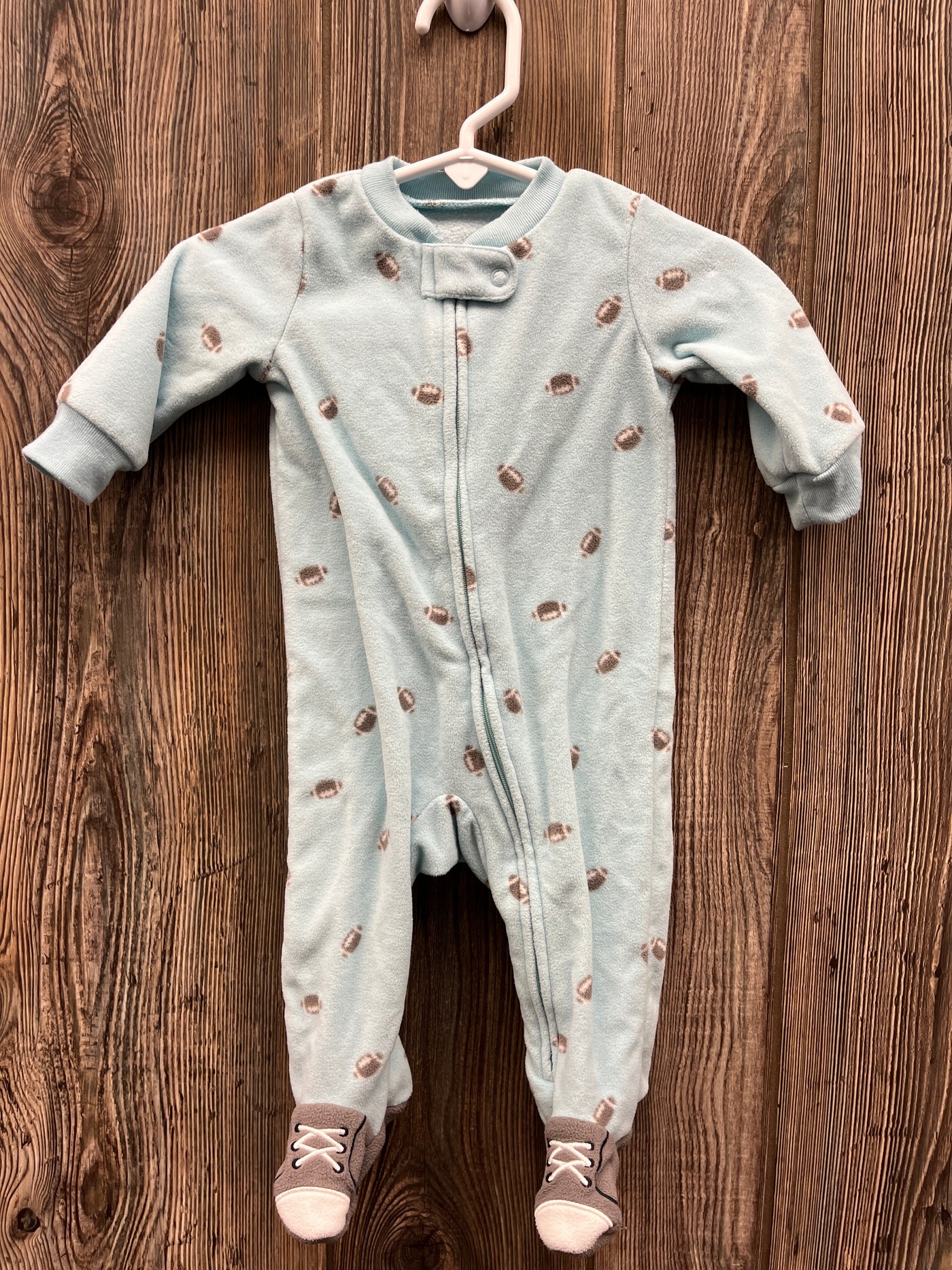 Boys 3 mo Football Fleece Sleeper