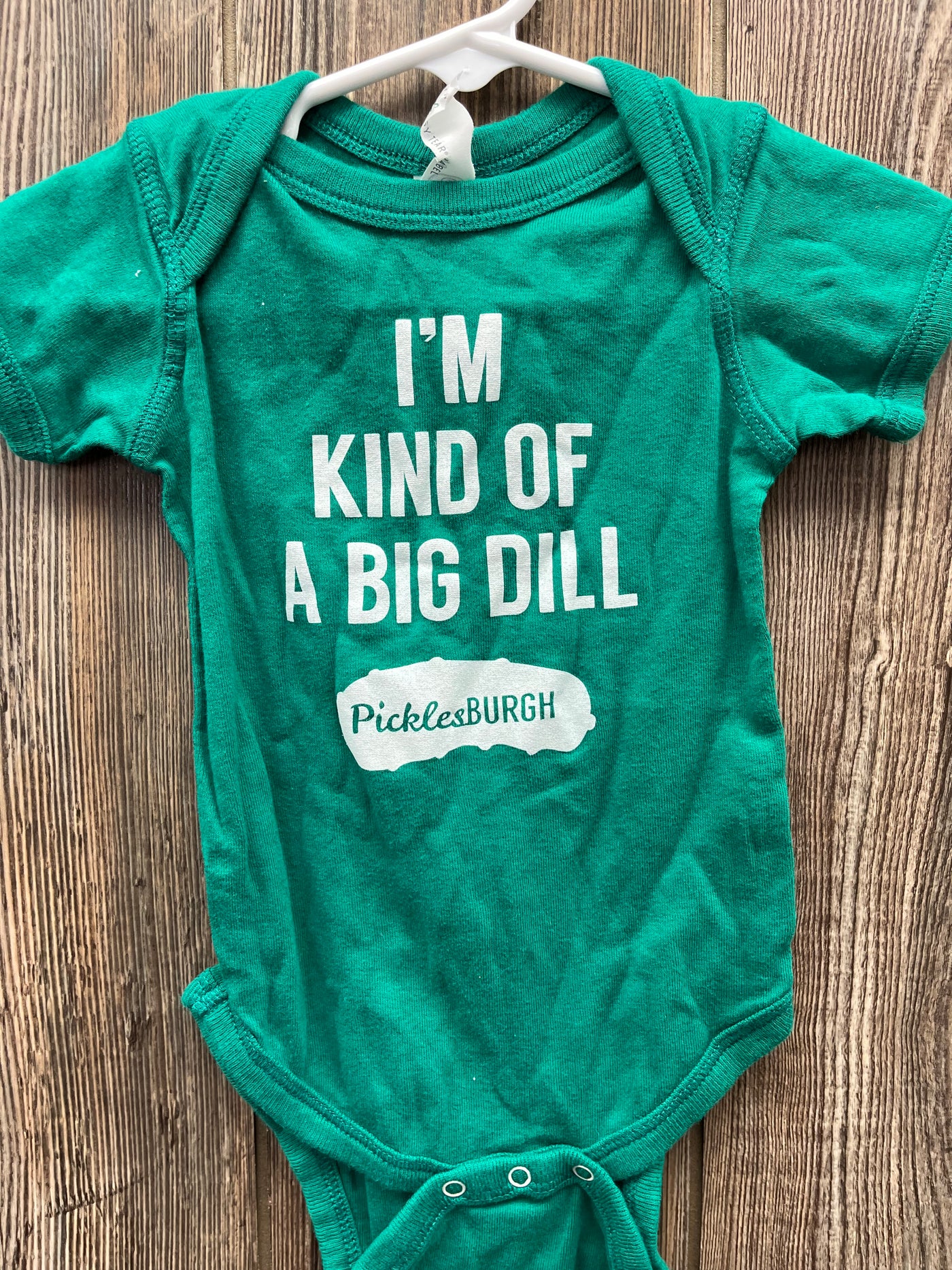 Girl 12 mo Green Onesie Picklesburgh