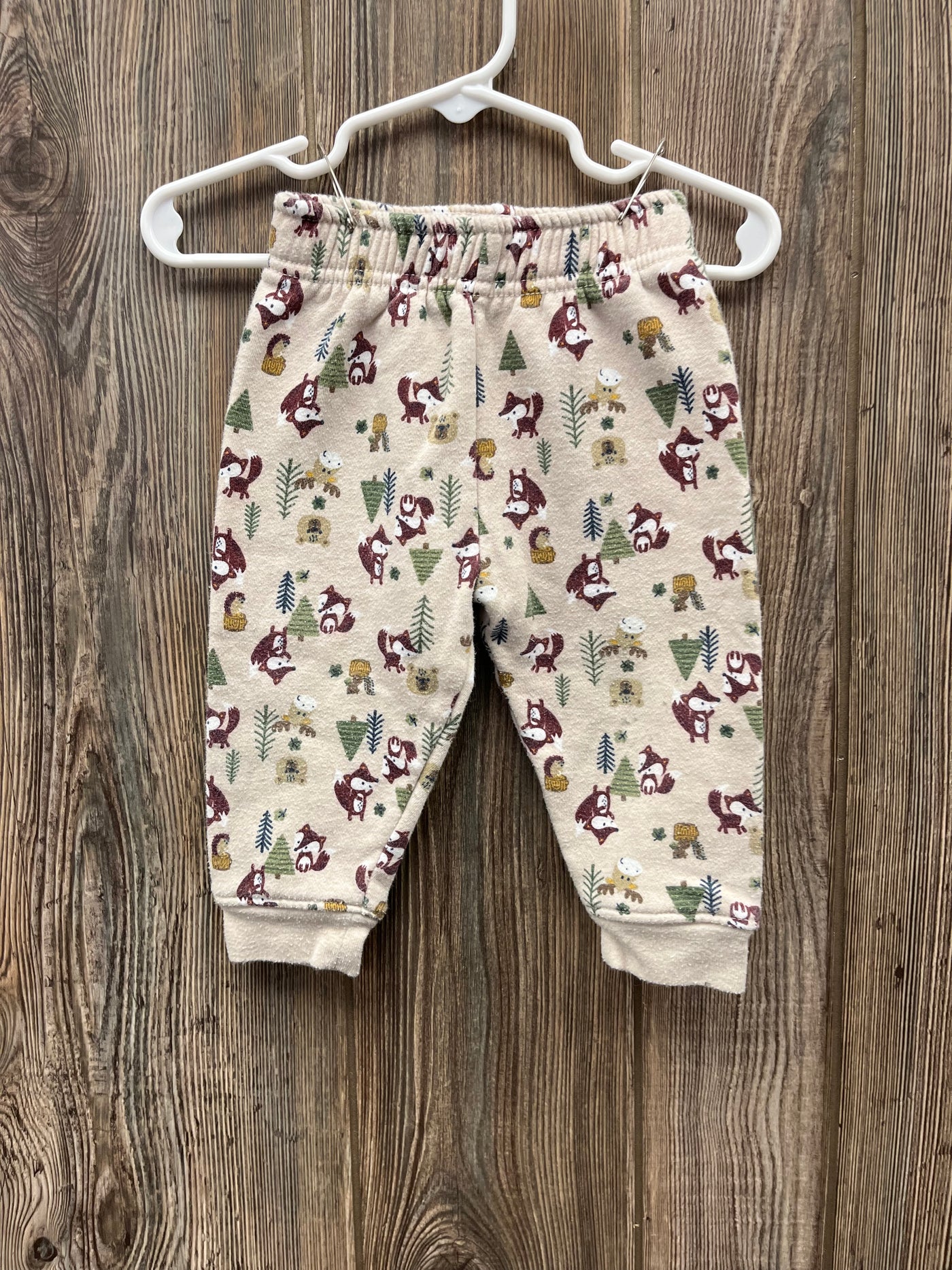 Girls 12 mo Cream Pants with Foxes