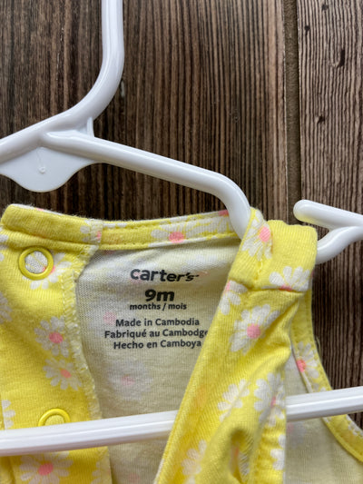 Girl 9 mo Yellow Dress with Flowers