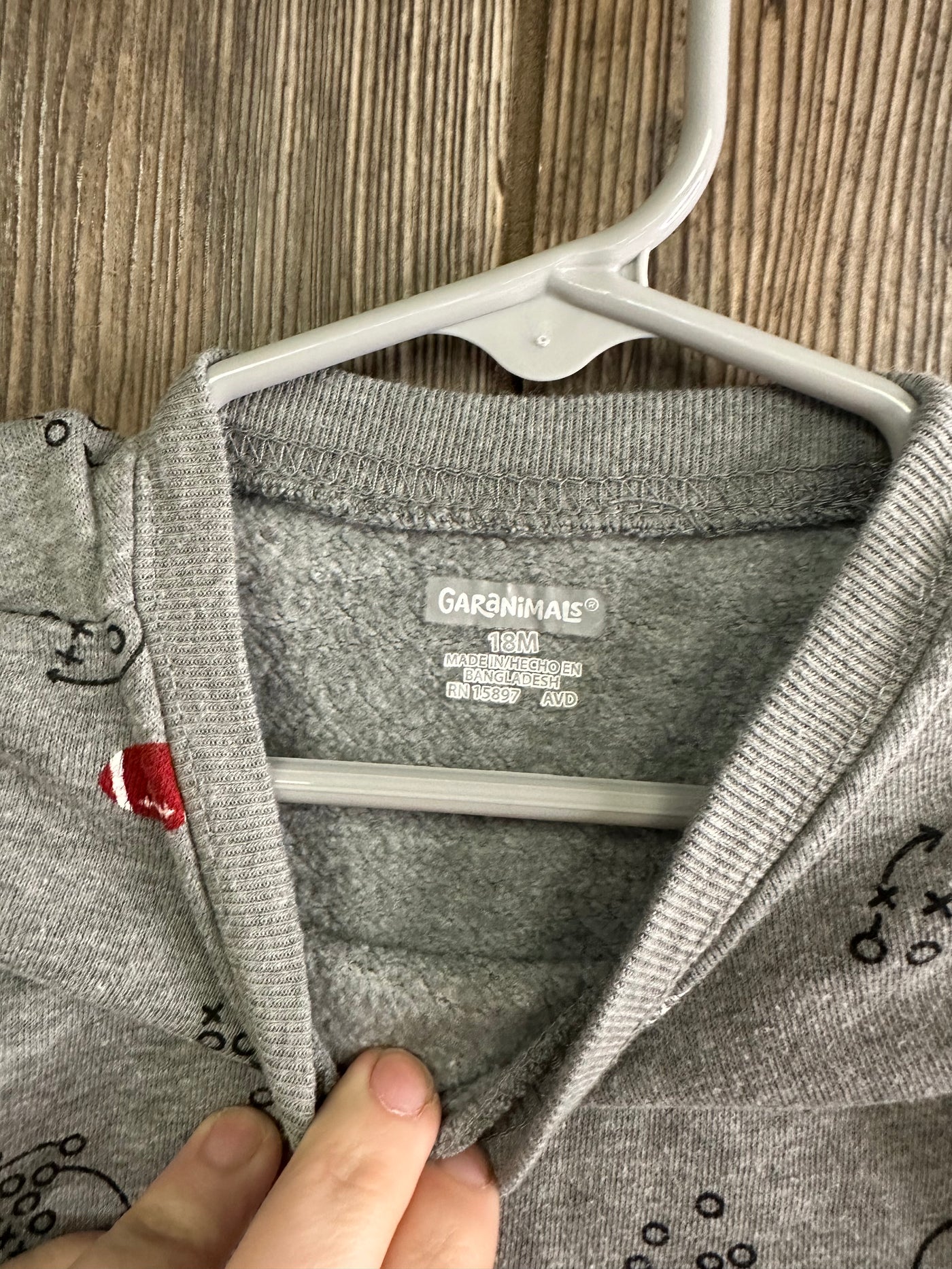 Boys 18 mo Gray Football Sweatshirt