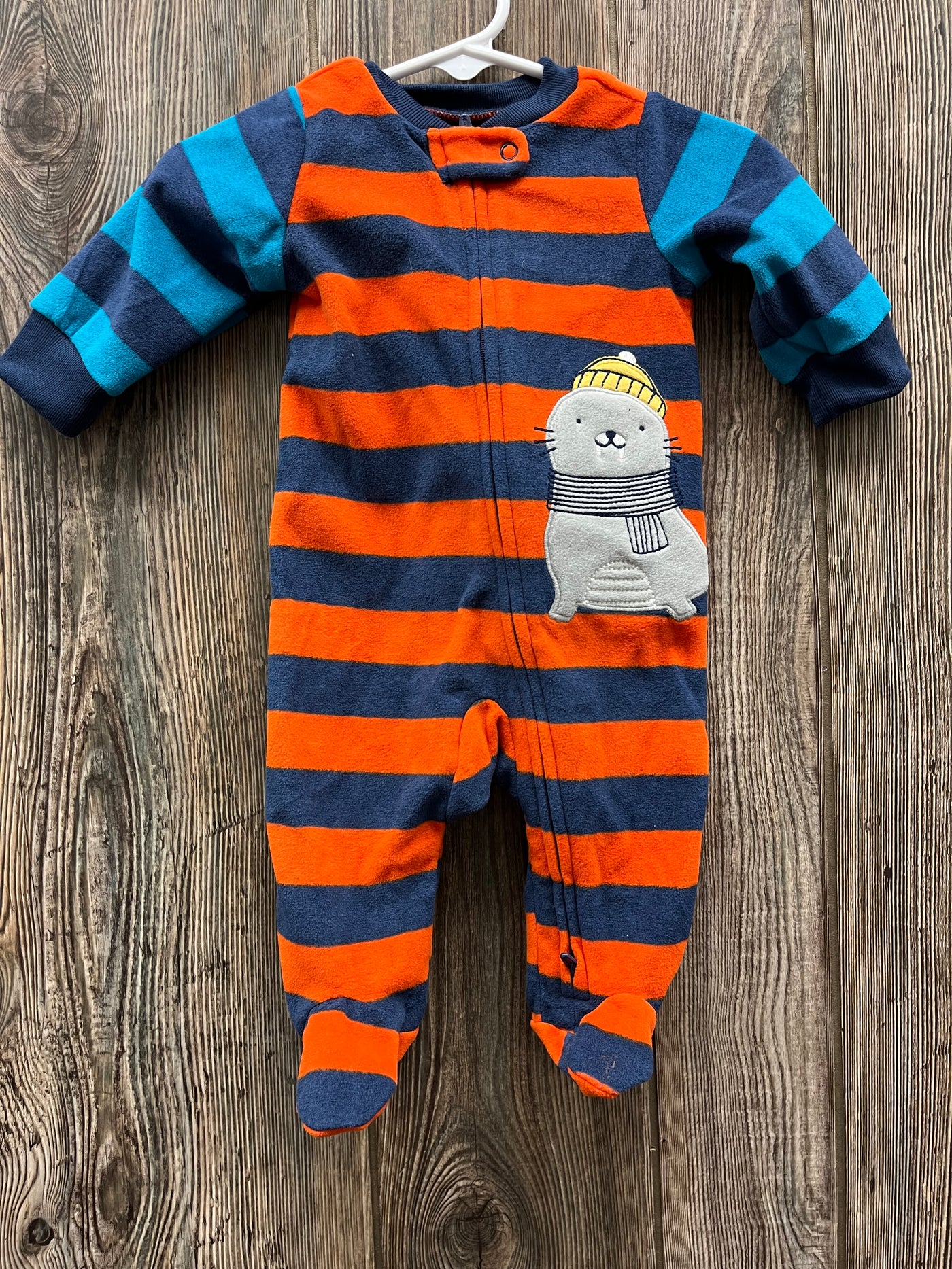 Boys 3 mo Seal Fleece Sleeper