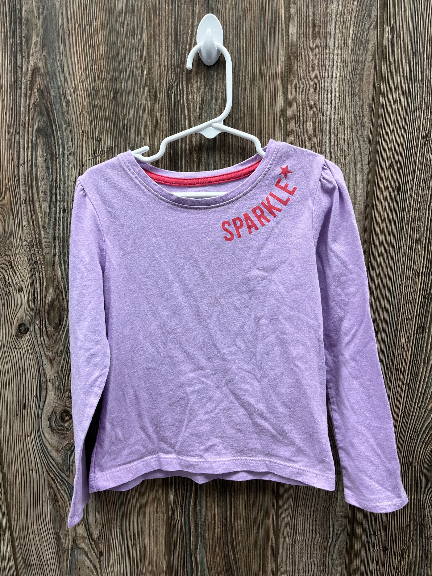 Girl 6 Purple Sparkle Long Sleeve Shirt