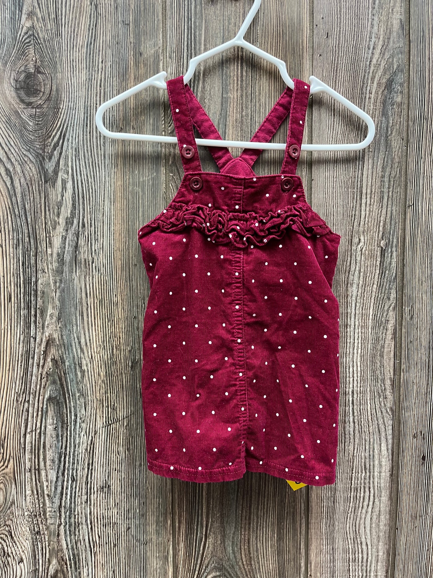 Girls 6 mo Maroon Overall Dress