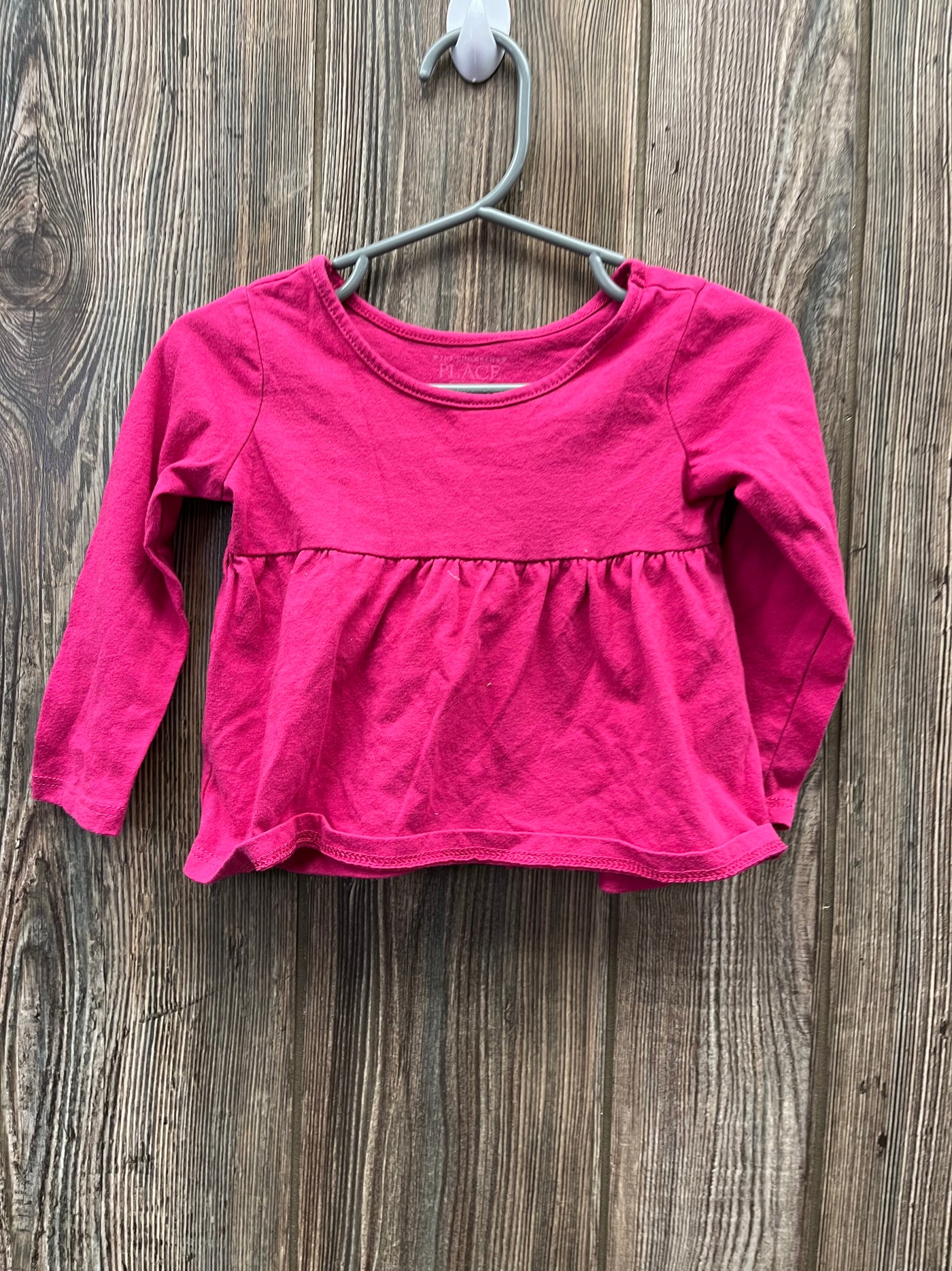 Girl 9-12 mo Pink Long Sleeve Shirt