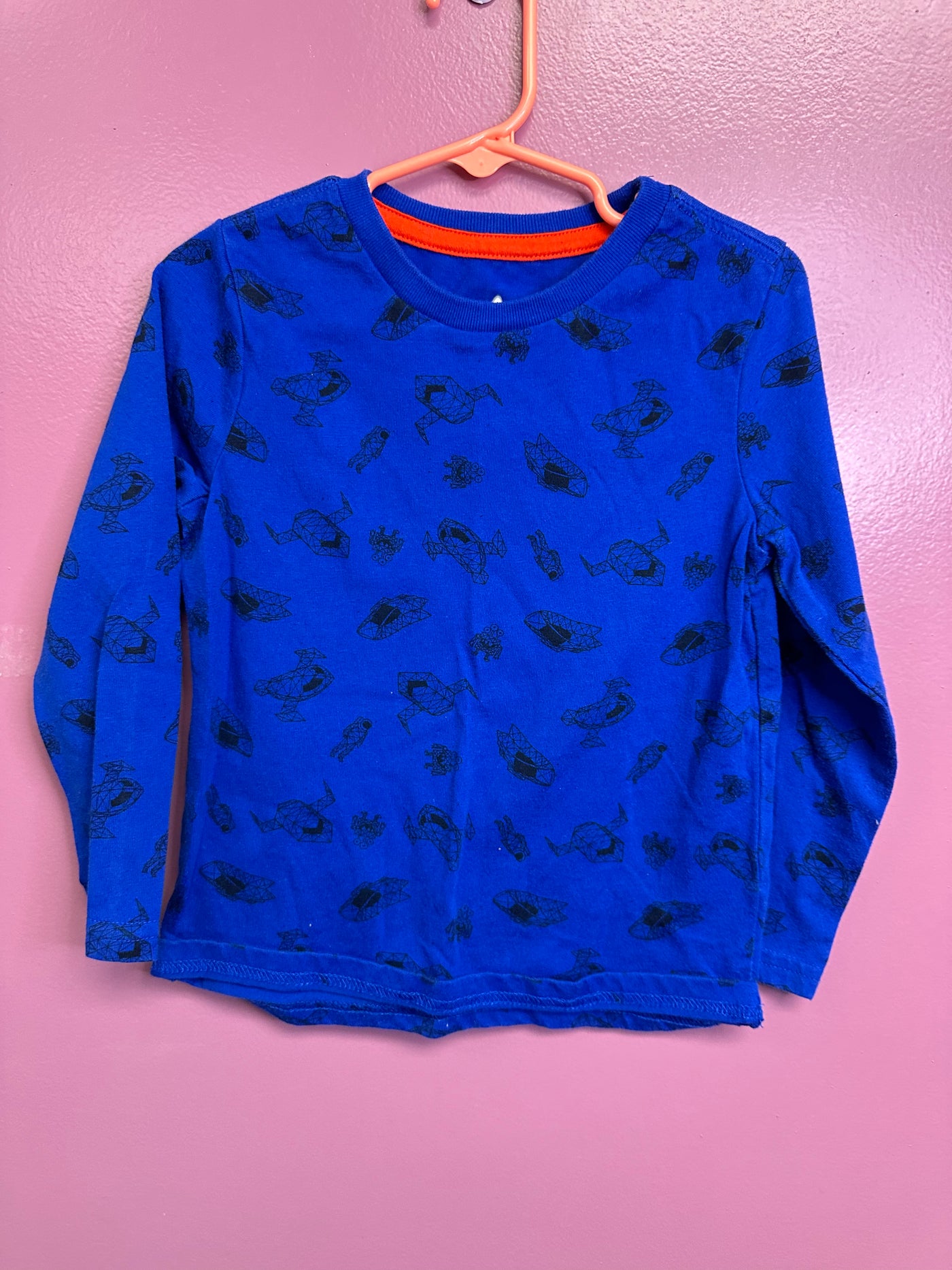 Boys 4 Blue Space Long Sleeve Top