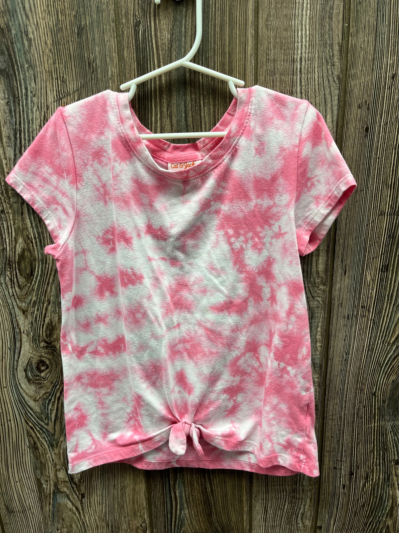 Girls 7/8 Pink Tye Dye Short Sleeve Shirt