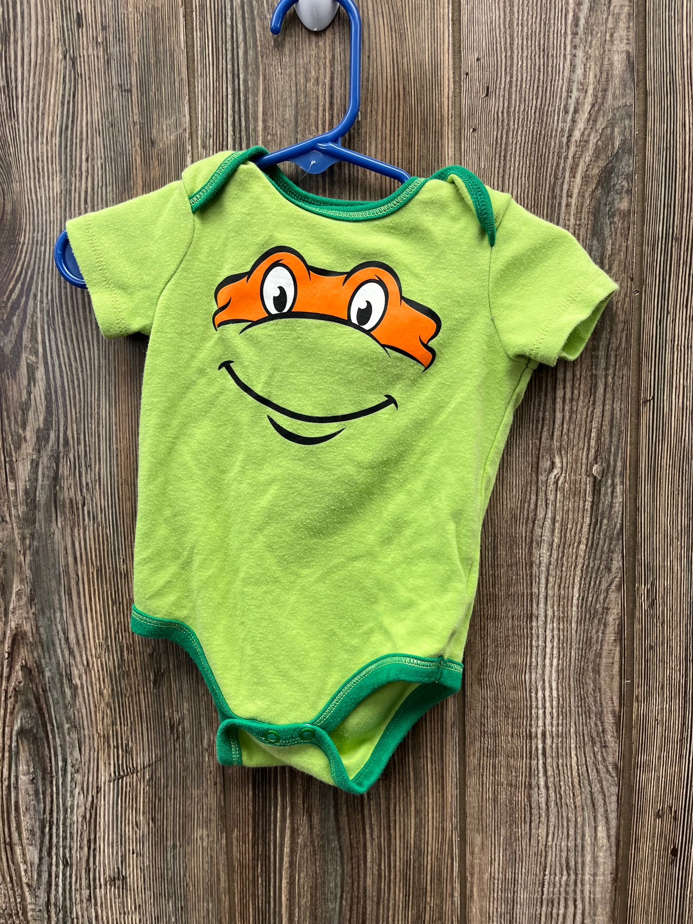 Boys 3-6 mo Green Short Sleeve Onesie Mutant Ninja Turtles