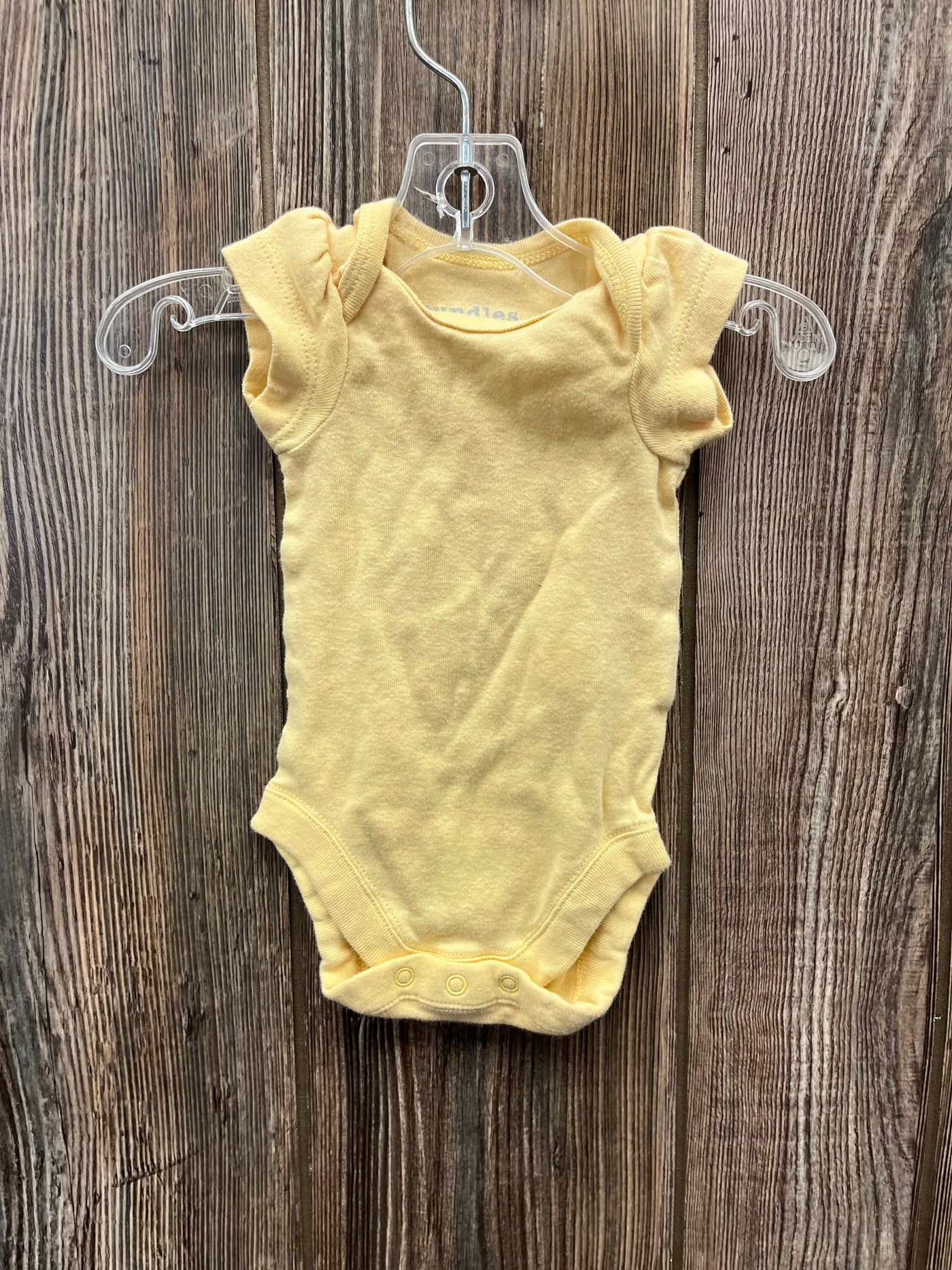 Girl Newborn Yellow Short Sleeve Onesie