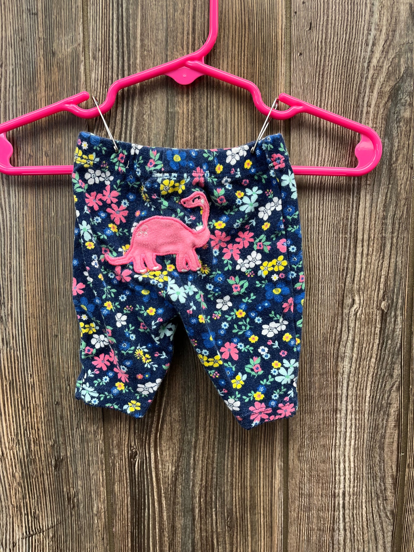 Girl Newborn Blue Dinosaur Pants