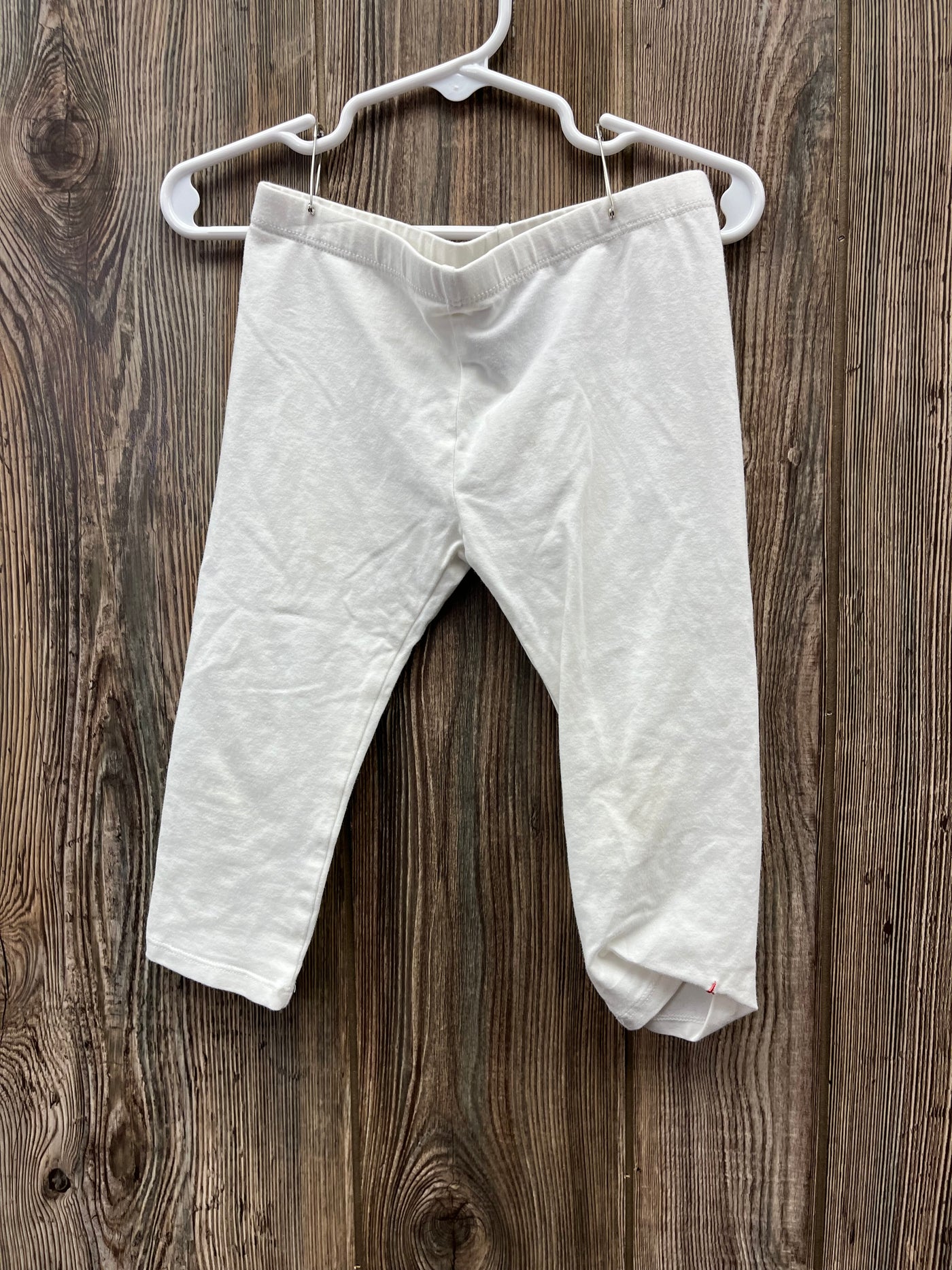 Girls 5 White Pull On Pants Leggings