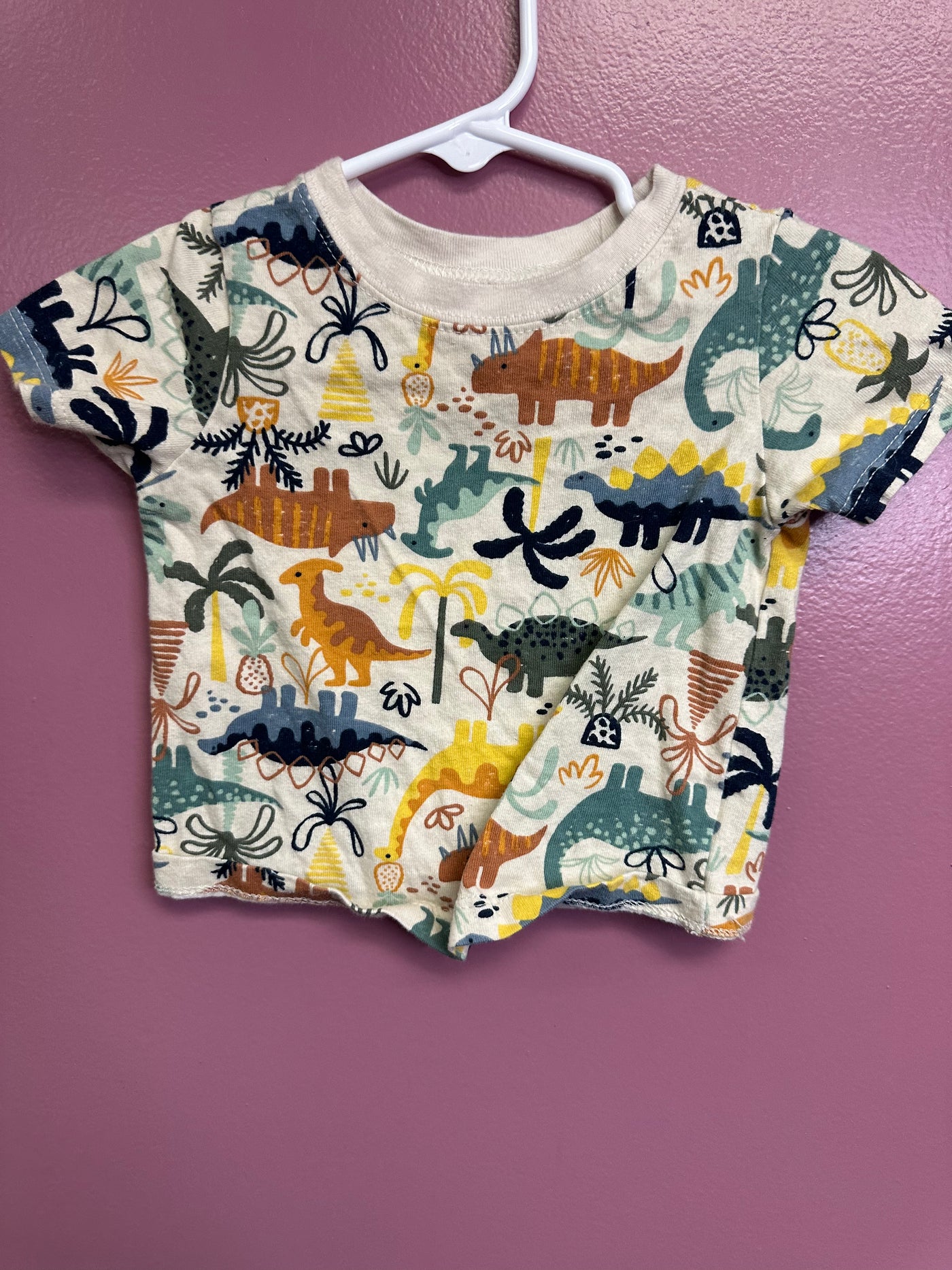 Boys 3-6 mo Dinosaur Short Sleeve Top