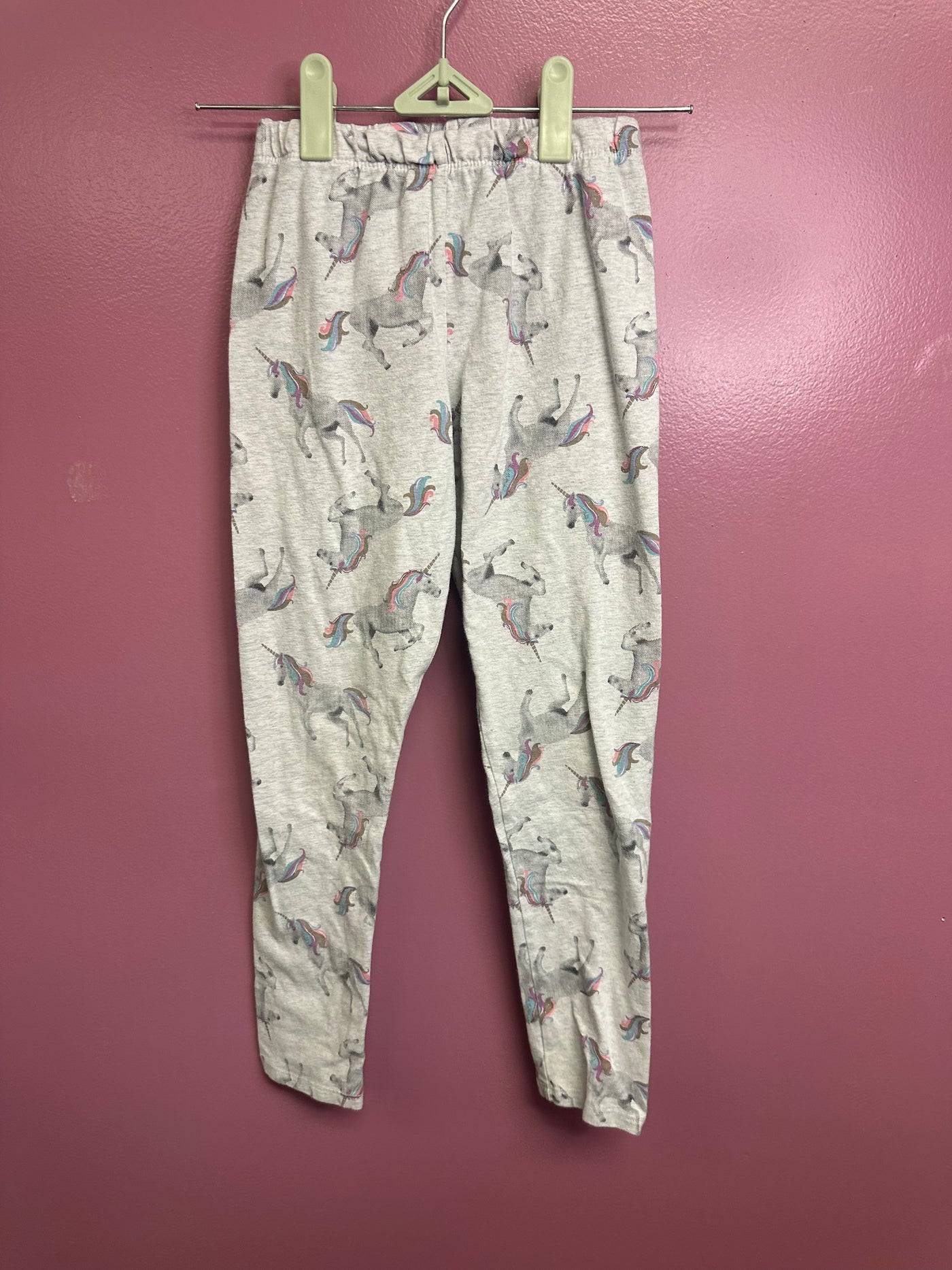 Girls 8 Gray Unicorn PJ Pants