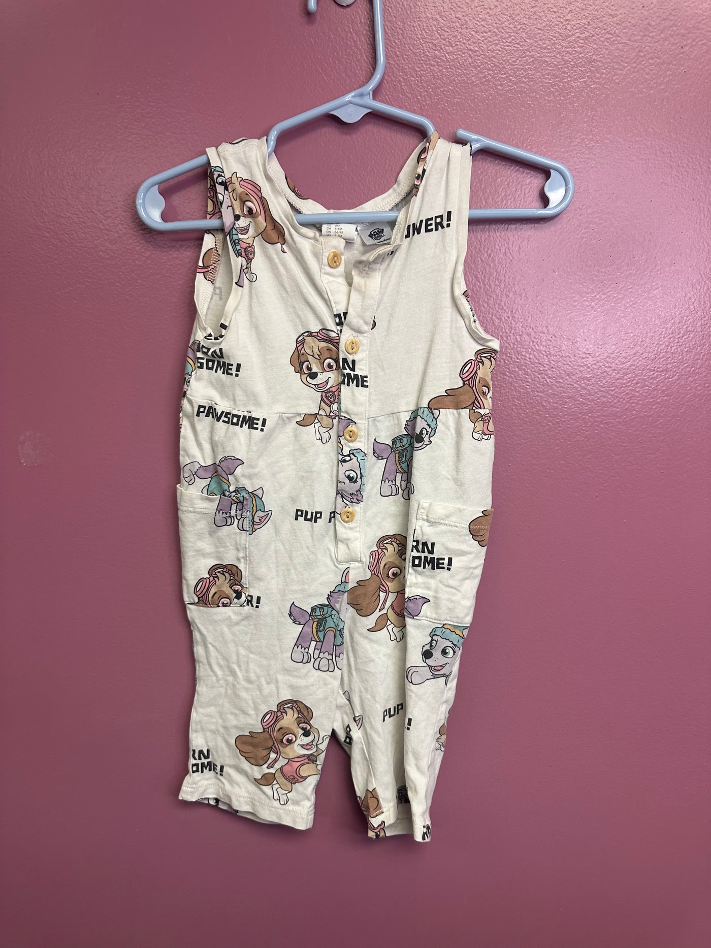 Girl 6 mo Paw Patrol One-piece Button Down Outfit